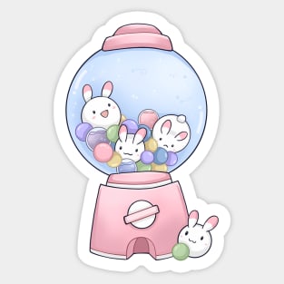 Bunny gumball machine Sticker